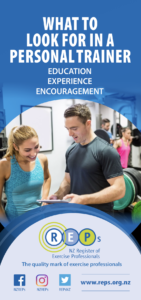 Cover of What to look for in a Personal trainer resource. Source: REPS website.